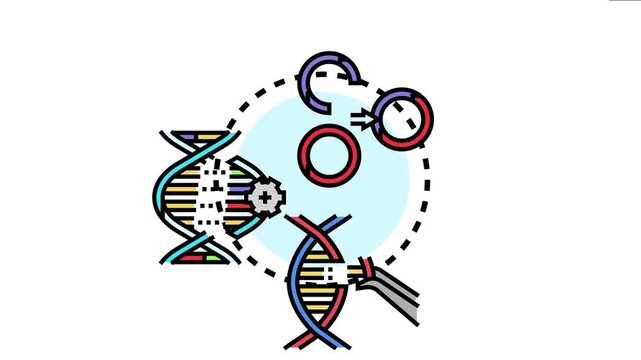 Molecular transformation concept genetic manipulation. Dna editing