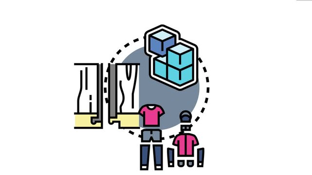 Icon depicting components fitting together, concepts of modularity, integration, customization, and adaptable design in various applications like construction, fashion, and technology