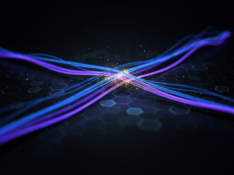 background Abstract glowing light particles background, bright pink yellow sparkles on black backdrop, festive magical bokeh flares motion loop, shimmering purple gold particle overlay for event