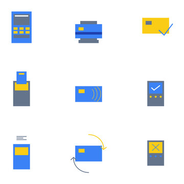 Payment Terminal and Credit Card Icon Collection