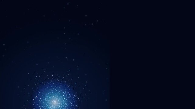 A field of microscopic cosmic particles drifting through a deep atmospheric space, forming temporary waves, spirals, and luminous structures in 9:16 vertical format.