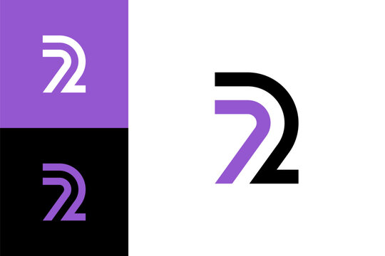 Number 2, digital cyber numeral two, numbers made lines for your logo, vector illustration 10EPS