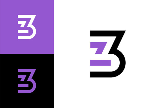 Number 3, digital cyber numeral three, numbers made lines for your logo, vector illustration 10EPS