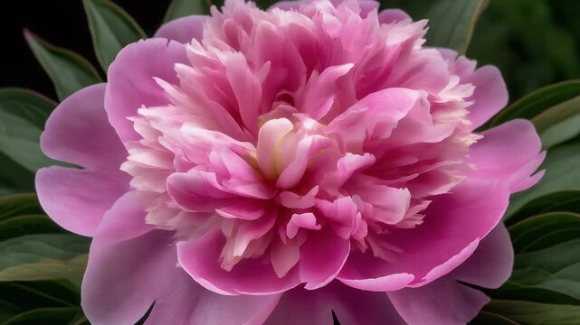 A triptych of pink peony blossoms at different stages of bloom.