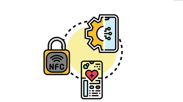 Mobile app cybersecurity concept a secure digital device processing data, protecting information, and enabling safe transactions using technology