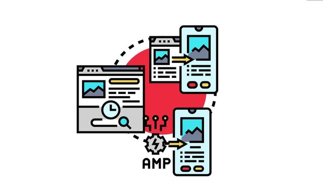 Search engine algorithm prioritizing mobile device content, processing amp webpages, speeding up website loading, ensuring user experience and improving digital information ranking