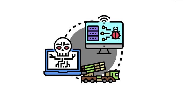 Man in the middle attack concept showing hacker intercepting data transfer between client computer and global network, resulting in malicious access and a data breach