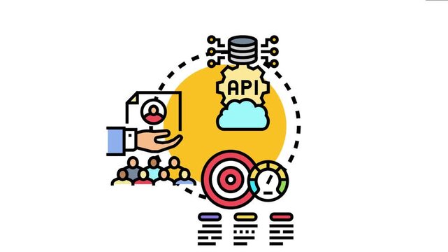 Business team members working on a mission focused strategy, integrating data through an api to achieve organizational targets and measure performance
