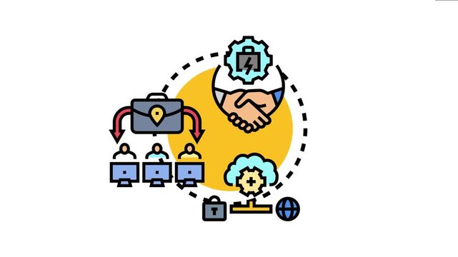 Mission driven cooperation illustrates business partnership, teamwork, and task delegation within an organization, guiding employees toward common goals and successful project implementation