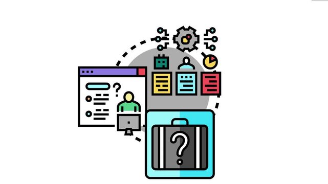Software engineer analyzing incomplete test plans and a briefcase representing undefined test cases, highlighting an oversight in the quality assurance process