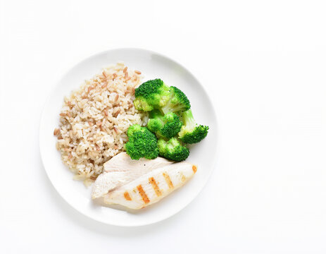 Healthy Balanced Plate Showing Proper Portion Control