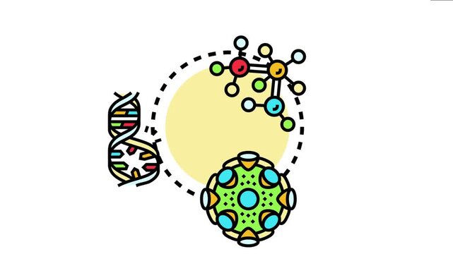 Misfolded prion protein molecule with dna helix and cellular structure representing molecular biology, genetics, infection, and medical research in neuroscience and pathology