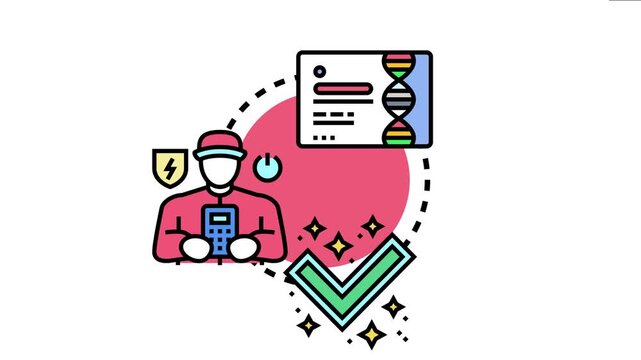 User holding a calculator representing an expert conducting a minimum viable product testing process, focusing on quality assurance, system power, data validation, and successful development