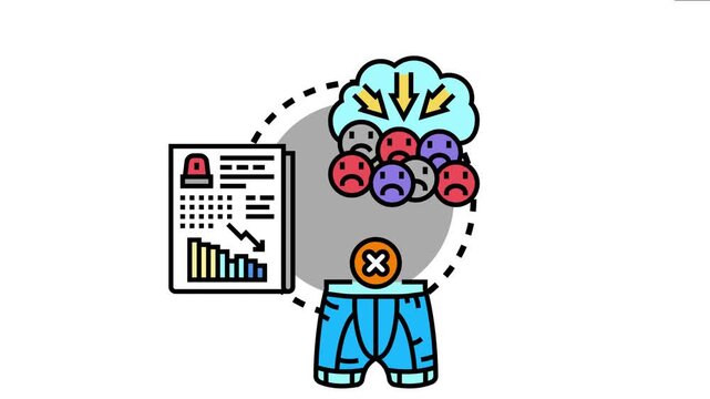 Minimizing risk exposure concept showing a document with a downward trend and a forbidden symbol over underpants, indicating prevention and safe practices to avoid threats