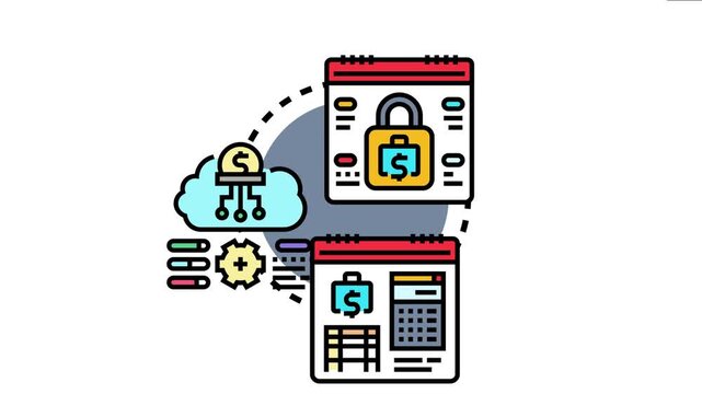 Overhead costs minimization concept secure financial planning, secure digital transformation, and efficient cloud based accounting solutions for business and expense management