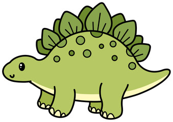 stegosaurus character illustration © smile