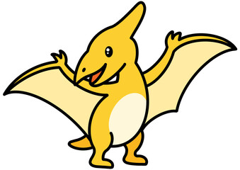 Pteranodon character illustration © smile
