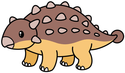 Fototapeta premium Ankylosaurus character illustration