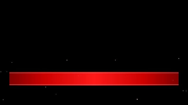 Red lower third banner graphic overlay element on black background for video editing.