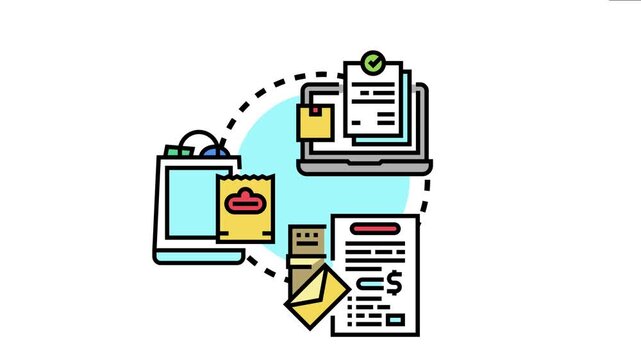 Conceptual depicting various offerings for transaction, including online shopping, delivery, digital services, and financial transactions for products and value streams