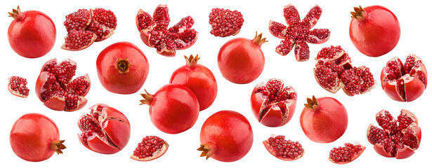 Obraz premium pomegranate isolated, full depth of field