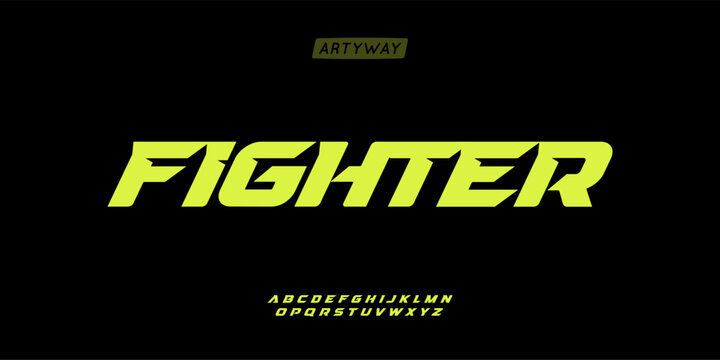 sporty italic alphabet, wide bold font for powerful dynamic lettering, swift automotive logo, energetic daring headline, car racing branding. Vector typeset.