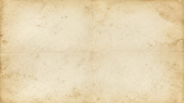 Vintage parchment paper with creases and stains, ideal for retro design projects or historical document backgrounds