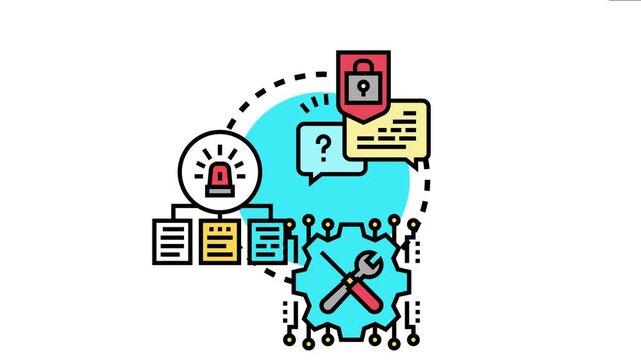 Occupational injury incident investigation concept visualizing a comprehensive process of analyzing workplace accidents. Ensuring employee safety