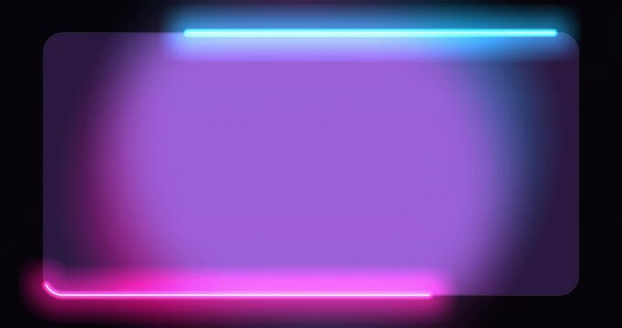 Two neon rectangles chasing opposite corners on dark background
