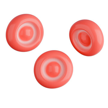 Target cell erythrocytes in a clean 3D medical illustration, highlighting codocyte morphology for peripheral blood smear, pathology, and laboratory education.