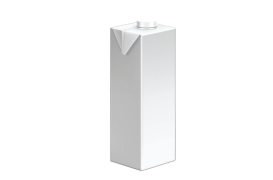 Blank White Gable Top Liquid Carton Package Mockup