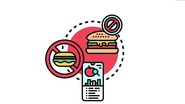 Health program dietary recommendations, promoting healthy food choices using a mobile app, and avoiding fast food for a balanced lifestyle and wellness