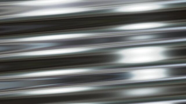 Chrome metal texture dynamic animation, 3D industrial style background.
