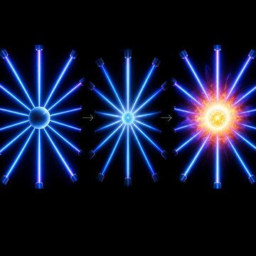 Inertial Confinement Fusion Laser Compression Fuel Pellet