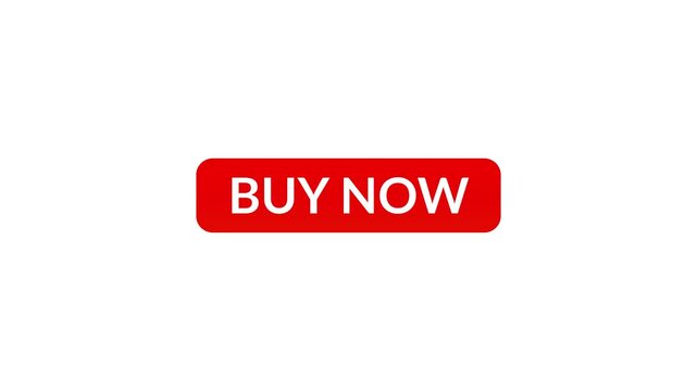 Mouse Pointer Clicking Buy Now Button on White Background