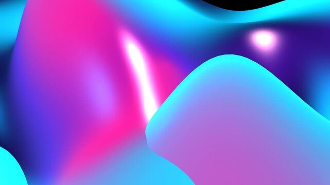 Iridescent liquid chrome waves flowing and rippling smoothly for luxury futuristic digital technology