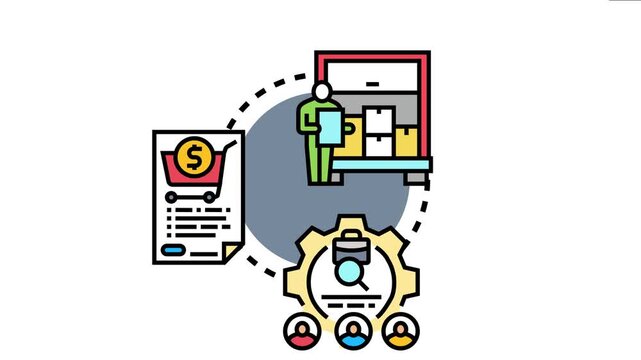 Business process inventory logistics, order purchasing, and vendor selection for efficient supply chain and procurement strategy