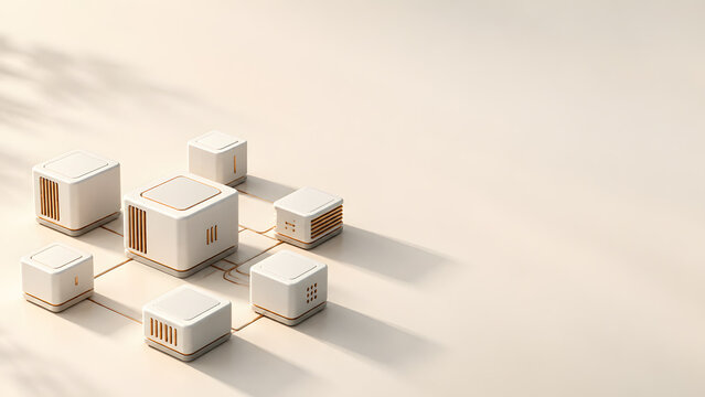 Modular ceramic computing blocks on a warm minimal background