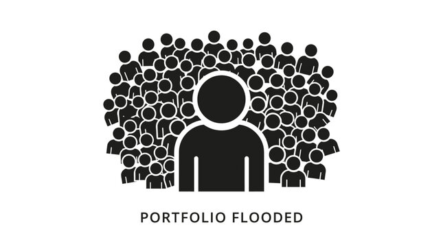 Content creator surrounded by audience and followers, community growth and social media influence concept icon