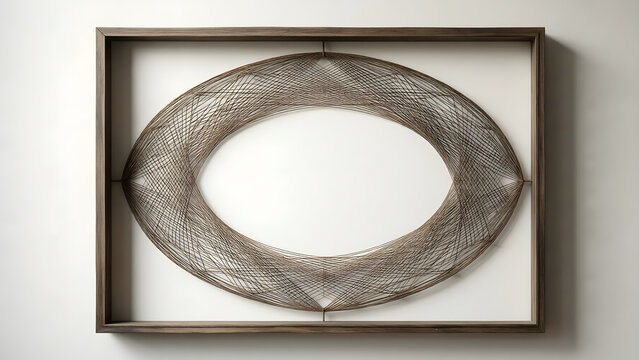 String art form defined by an empty central oval