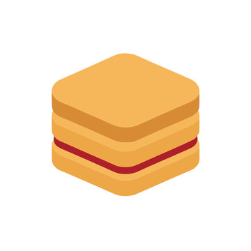 Isometric sandwich with jam
