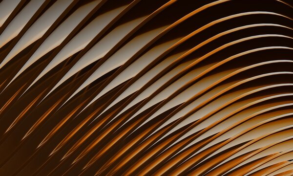 Sweeping Bronze 3D Ribs