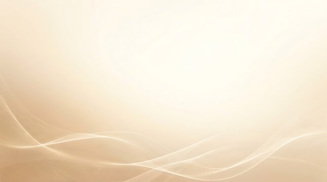 Abstract background with soft flowing light waves and golden gradient.