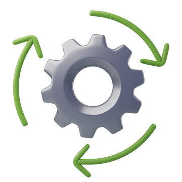 3D Gear Process Automation Workflow Concept