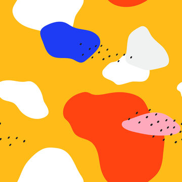 Cute abstract pattern background, colorful shapes graphic