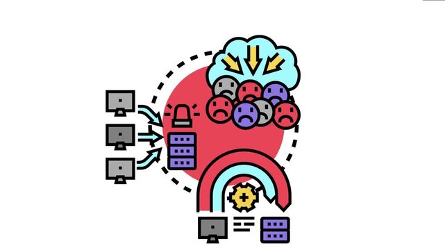 Network threat mitigation technology conceptualizing cybersecurity protection from digital dangers, preventing data breaches and ensuring information safety against online threats