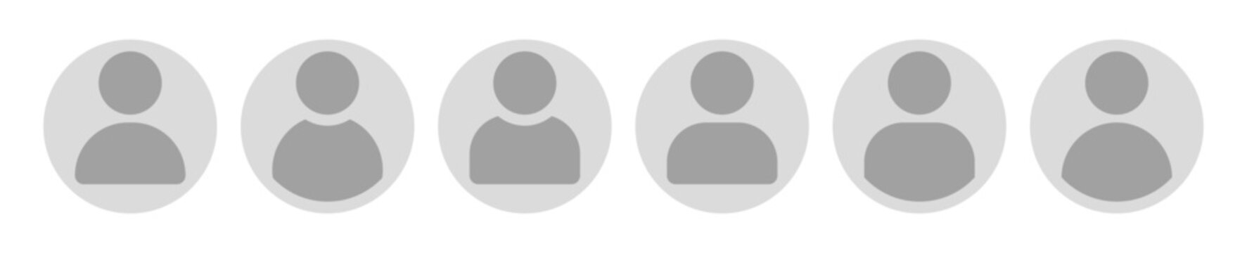 Plain pictogram user avatar headshot. Login profile button or log out unknown account admin icon. Register genderless line icon placeholder. Man or woman neutral gender.