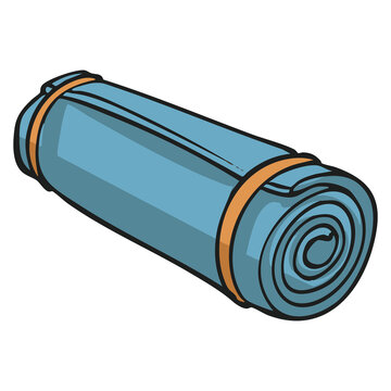 Rolled Camping Mat Illustration