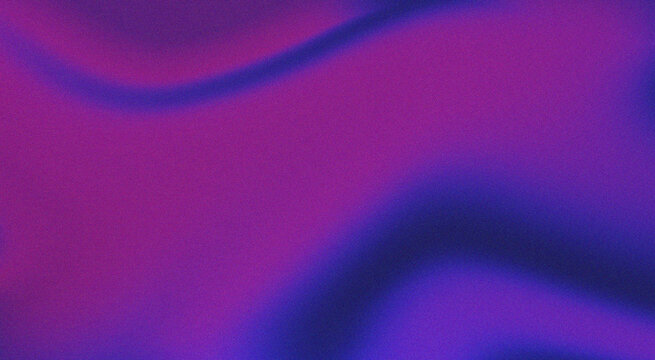 Abstract gradient background with soft wavy lines in vibrant purple and deep blue hues with a grainy texture