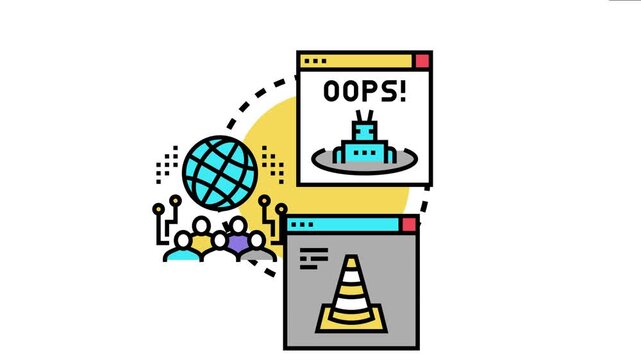 Global users experiencing a network outage, leading to broken data connections and system errors, indicating service downtime and technical problems